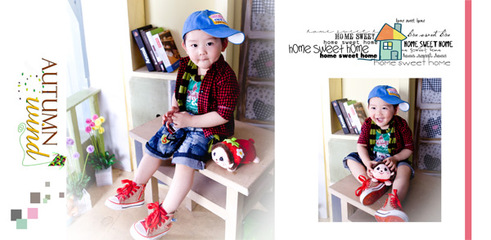 時尚兒童相冊模板_素材中國sccnn.com