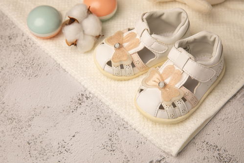 可愛蝴蝶結涼鞋童鞋兒童用品攝影圖 攝影圖 下載至來源處