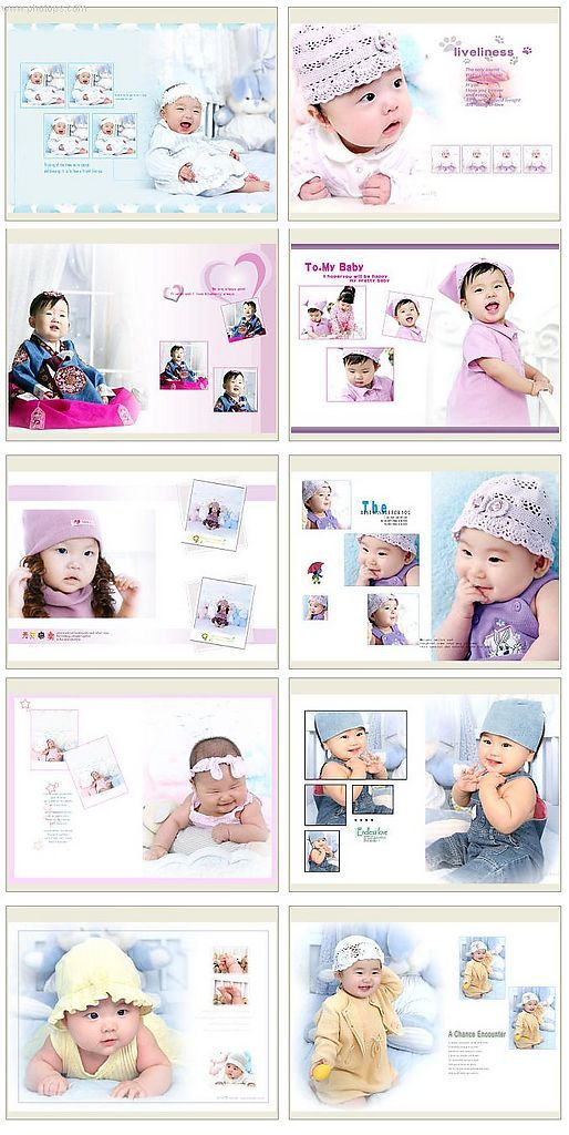 兒童攝影PSD模板淡雅韓風,可做兒童相冊,也可做個人寫真,淡雅又清新。